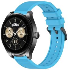 Per Huawei Watch Buds cinturino in silicone strutturato in tinta unita da 22 mm (blu cielo)