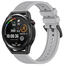 Per Huawei Watch GT Runner cinturino in silicone strutturato in tinta unita da 22 mm (grigio)