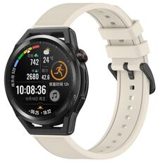 Per Huawei Watch GT Runner cinturino in silicone strutturato in tinta unita da 22 mm (Starlight)