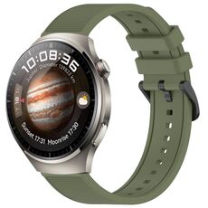 Per Huawei Watch 4 Cinturino in silicone strutturato in tinta unita da 22 mm (verde)