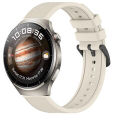 Per Huawei Watch 4 Cinturino in silicone strutturato in tinta unita da 22 mm (Starlight)