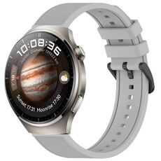 Per Huawei Watch 4 Pro cinturino in silicone strutturato in tinta unita da 22 mm (grigio)