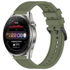 Per Huawei Watch 3 Pro Nuovo cinturino in silicone strutturato in tinta unita da 22 mm (verde)