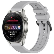 Per Huawei Watch 3 Pro Nuovo cinturino in silicone strutturato in tinta unita da 22 mm (grigio)