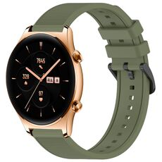 Per Honor Watch GS 3 Cinturino in silicone strutturato in tinta unita da 22 mm (verde)