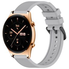 Per Honor Watch GS 3 22mm cinturino in silicone strutturato in tinta unita (grigio)