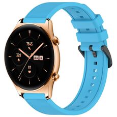 Per Honor Watch GS 3 22mm cinturino in silicone strutturato in tinta unita (blu cielo)