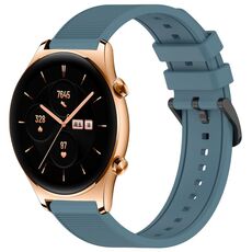 Per Honor Watch GS 3 22mm cinturino in silicone strutturato in tinta unita (ciano roccia)