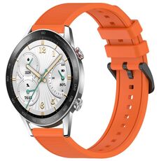 Per Honor Watch GS 3i 22mm cinturino in silicone strutturato in tinta unita (arancione)