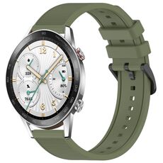 Per Honor Watch GS 3i cinturino in silicone strutturato in tinta unita da 22 mm (verde)