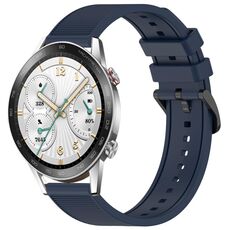 Per Honor Watch GS 3i 22 mm cinturino in silicone strutturato in tinta unita (blu notte)