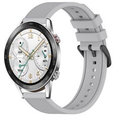 Per Honor Watch GS 3i 22mm cinturino in silicone strutturato in tinta unita (grigio)
