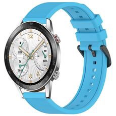 Per Honor Watch GS 3i 22mm cinturino in silicone strutturato in tinta unita (blu cielo)