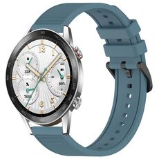 Per Honor Watch GS 3i 22 mm cinturino in silicone strutturato in tinta unita (ciano roccia)