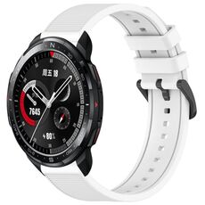 Per Honor Watch GS Pro 22mm cinturino in silicone strutturato in tinta unita (bianco)