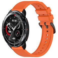 Per Honor Watch GS Pro 22mm cinturino in silicone strutturato in tinta unita (arancione)