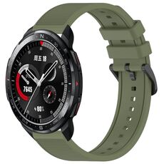 Per Honor Watch GS Pro 22mm cinturino in silicone strutturato in tinta unita (verde)