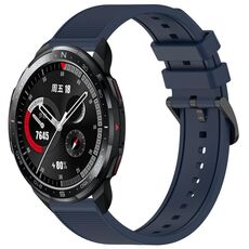 Per Honor Watch GS Pro 22 mm cinturino in silicone strutturato in tinta unita (blu notte)