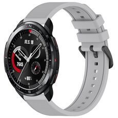 Per Honor Watch GS Pro 22mm cinturino in silicone strutturato in tinta unita (grigio)