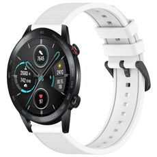 Per Honor Magic Watch 2 46mm 22mm Cinturino in silicone strutturato in tinta unita (bianco)