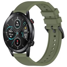 Per Honor Magic Watch 2 46mm 22mm Cinturino in silicone strutturato in tinta unita (verde)
