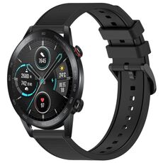 Per Honor Magic Watch 2 46mm 22mm Cinturino in silicone strutturato in tinta unita (nero)