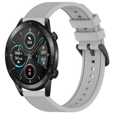 Per Honor Magic Watch 2 46mm 22mm Cinturino in silicone strutturato in tinta unita (grigio)