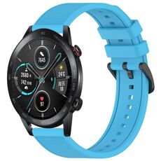 Per Honor Magic Watch 2 46mm 22mm Cinturino in silicone strutturato in tinta unita (blu cielo)