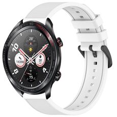 Per Honor Watch Dream 22mm cinturino in silicone strutturato in tinta unita (bianco)