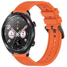 Per Honor Watch Dream 22mm cinturino in silicone strutturato in tinta unita (arancione)