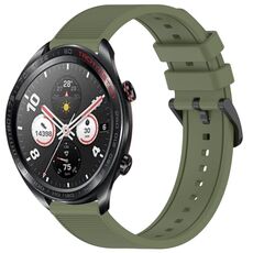 Per Honor Watch Dream 22mm cinturino in silicone strutturato in tinta unita (verde)