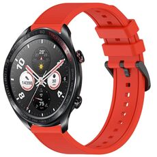 Per Honor Watch Dream 22mm cinturino in silicone strutturato in tinta unita (rosso)