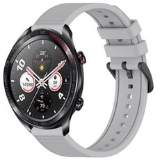 Per Honor Watch Dream 22mm cinturino in silicone strutturato in tinta unita (grigio)