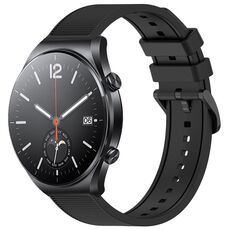 Per Xiaomi MI Watch S1 cinturino in silicone strutturato in tinta unita da 22 mm (nero)