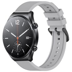 Per Xiaomi MI Watch S1 cinturino in silicone strutturato in tinta unita da 22 mm (grigio)