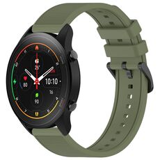 Per Xiaomi MI Watch S1 Pro 22mm cinturino in silicone strutturato in tinta unita (verde)