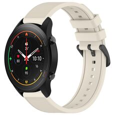 Per Xiaomi MI Watch S1 Pro 22mm cinturino in silicone strutturato in tinta unita (Starlight)