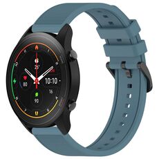Per Xiaomi MI Watch S1 Pro 22mm cinturino in silicone strutturato in tinta unita (ciano roccia)