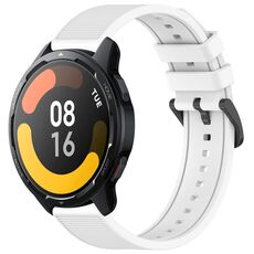 Per Xiaomi Watch S1 Active 22mm cinturino in silicone strutturato in tinta unita (bianco)