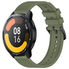 Per Xiaomi Watch S1 Active 22mm cinturino in silicone strutturato in tinta unita (verde)
