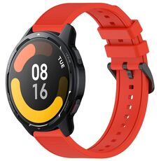 Per Xiaomi Watch S1 Active 22mm cinturino in silicone strutturato in tinta unita (rosso)