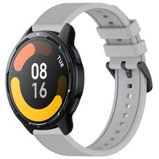 Per Xiaomi Watch S1 Active 22mm cinturino in silicone strutturato in tinta unita (grigio)