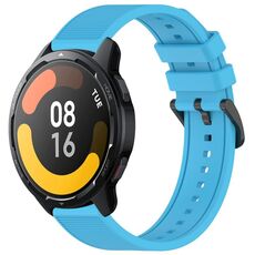 Per Xiaomi Watch S1 Active 22mm cinturino in silicone strutturato in tinta unita (blu cielo)