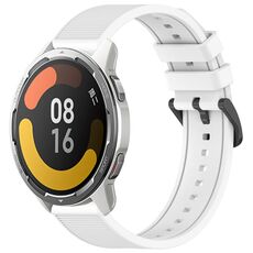 Per Xiaomi MI Watch Color 2 Cinturino in silicone strutturato in tinta unita da 22 mm (bianco)