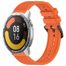 Per Xiaomi MI Watch Color 2 Cinturino in silicone strutturato in tinta unita da 22 mm (arancione)