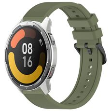 Per Xiaomi MI Watch Color 2 Cinturino in silicone strutturato in tinta unita da 22 mm (verde)
