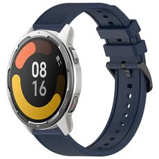 Per Xiaomi MI Watch Color 2 Cinturino in silicone strutturato in tinta unita da 22 mm (blu notte)