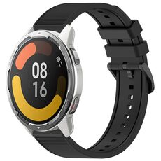 Per Xiaomi MI Watch Color 2 Cinturino in silicone strutturato in tinta unita da 22 mm (nero)