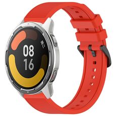 Per Xiaomi MI Watch Color 2 Cinturino in silicone strutturato in tinta unita da 22 mm (rosso)