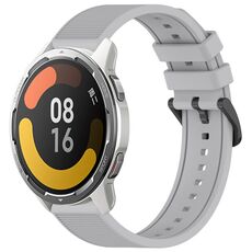 Per Xiaomi MI Watch Color 2 Cinturino in silicone strutturato in tinta unita da 22 mm (grigio)